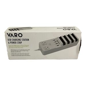 VARO Multi-Device USB Charging Station Docking Station Power Strip Open Box